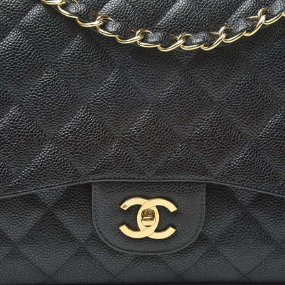 Chanel Caviar Quilted Jumbo Single Flap Black 8 of 10