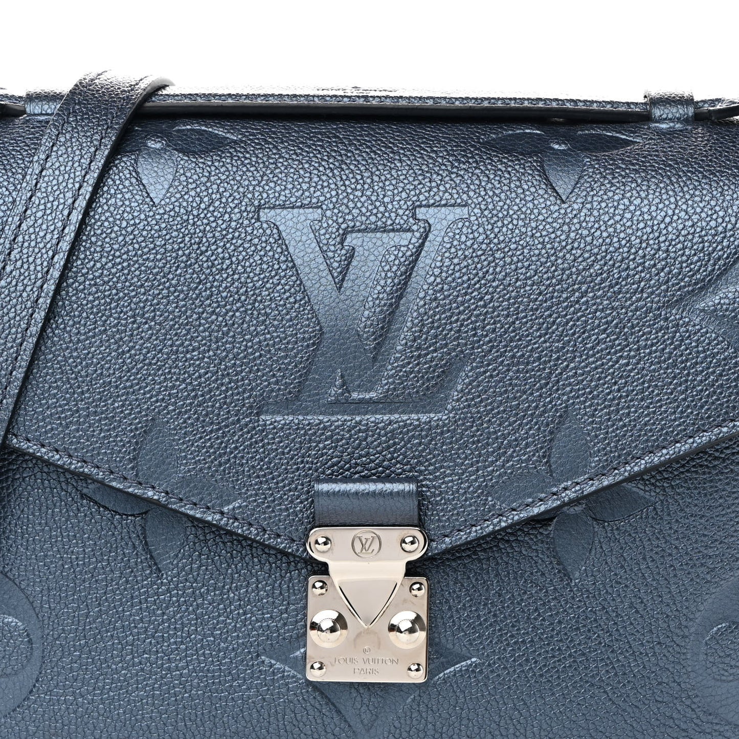 Metallic Empreinte Monogram Giant Pochette Metis Navy Nacre