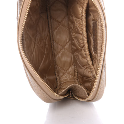 Chanel Metallic Calfskin Quilted Small Curvy Pouch Cosmetic Case Gold 5 of 7