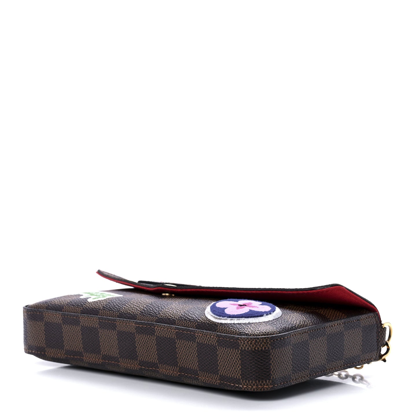 Damier Ebene LV Stories Pochette Felicie Chain Wallet