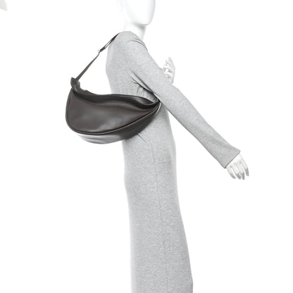 The Row Grained Calfskin Large Slouchy Banana Bag Brunette 2 of 10