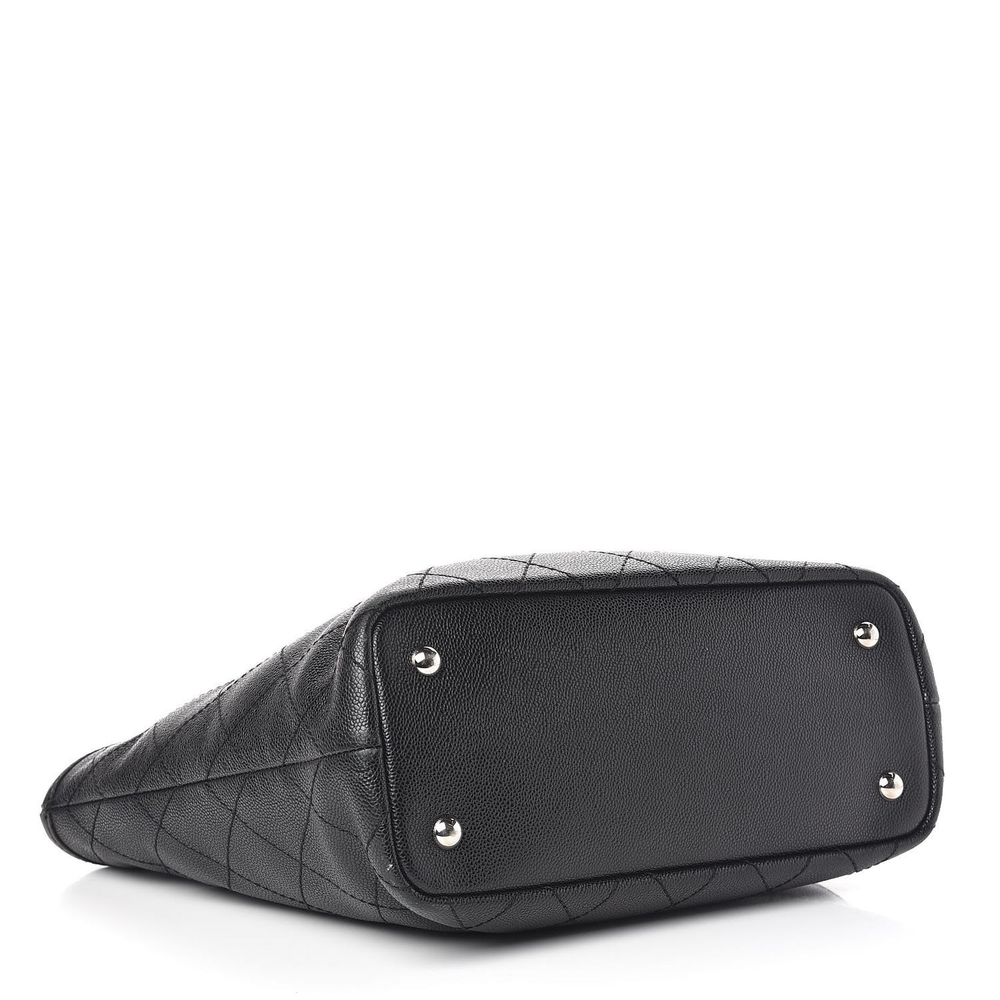 Grained Calfskin Shopping Fever Tote Black