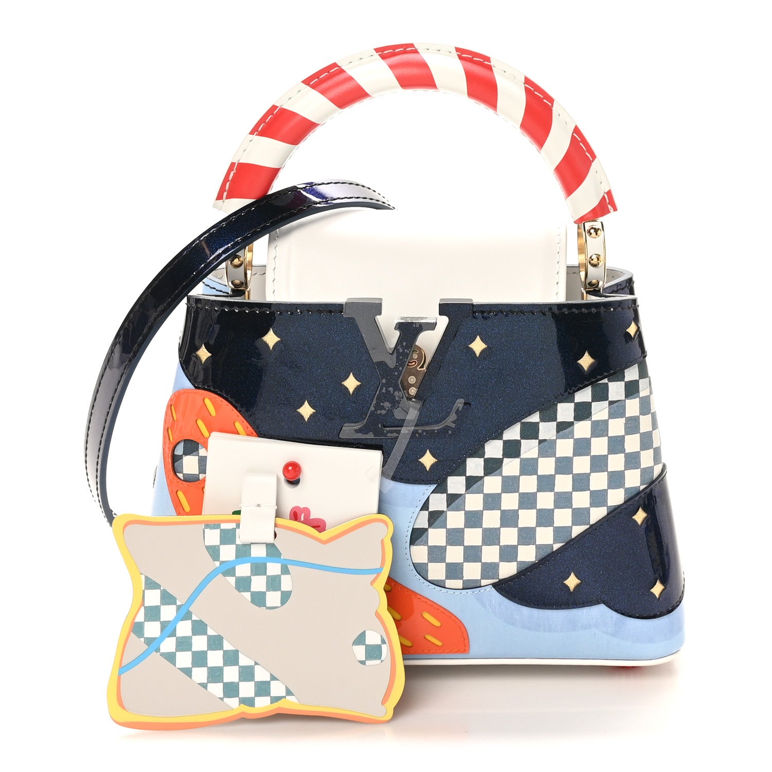 Louis Vuitton LV X ZIPING WANG Calfskin Patchwork Mini Artycapucines Multicolor 3 of 11