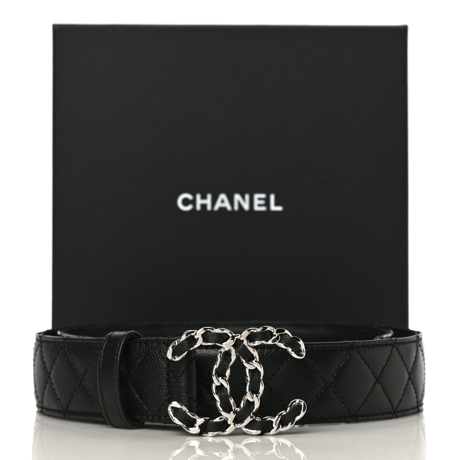 Chanel Caviar Quilted CC Chain Belt 85 34 Black 9 of 9