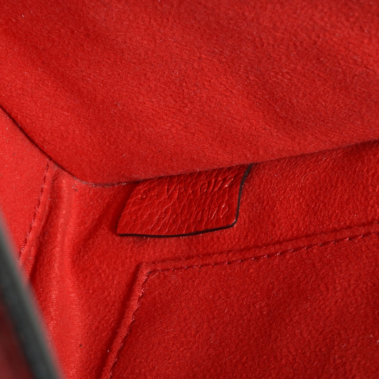 Celine Drummed Leather Nano Luggage Coquelicot 7 of 9