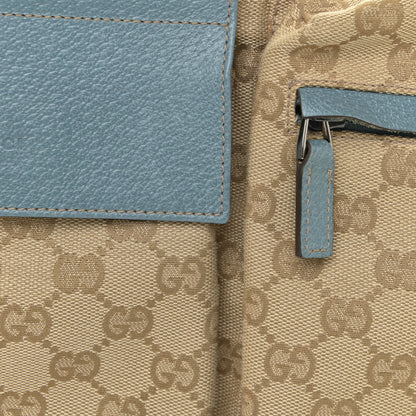 Gucci GG Monogram Web Double Pocket Belt Bag Blue 11 of 11