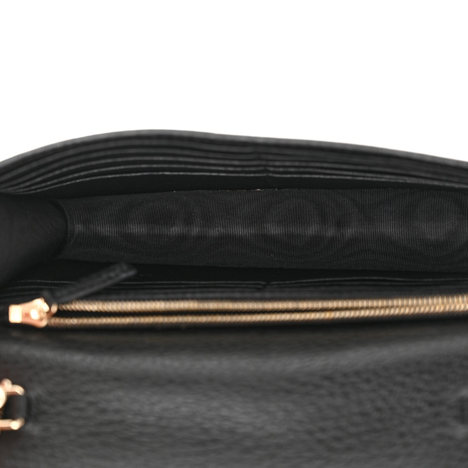 Gucci Dollar Calfskin Interlocking G Chain Wallet Black 5 of 11