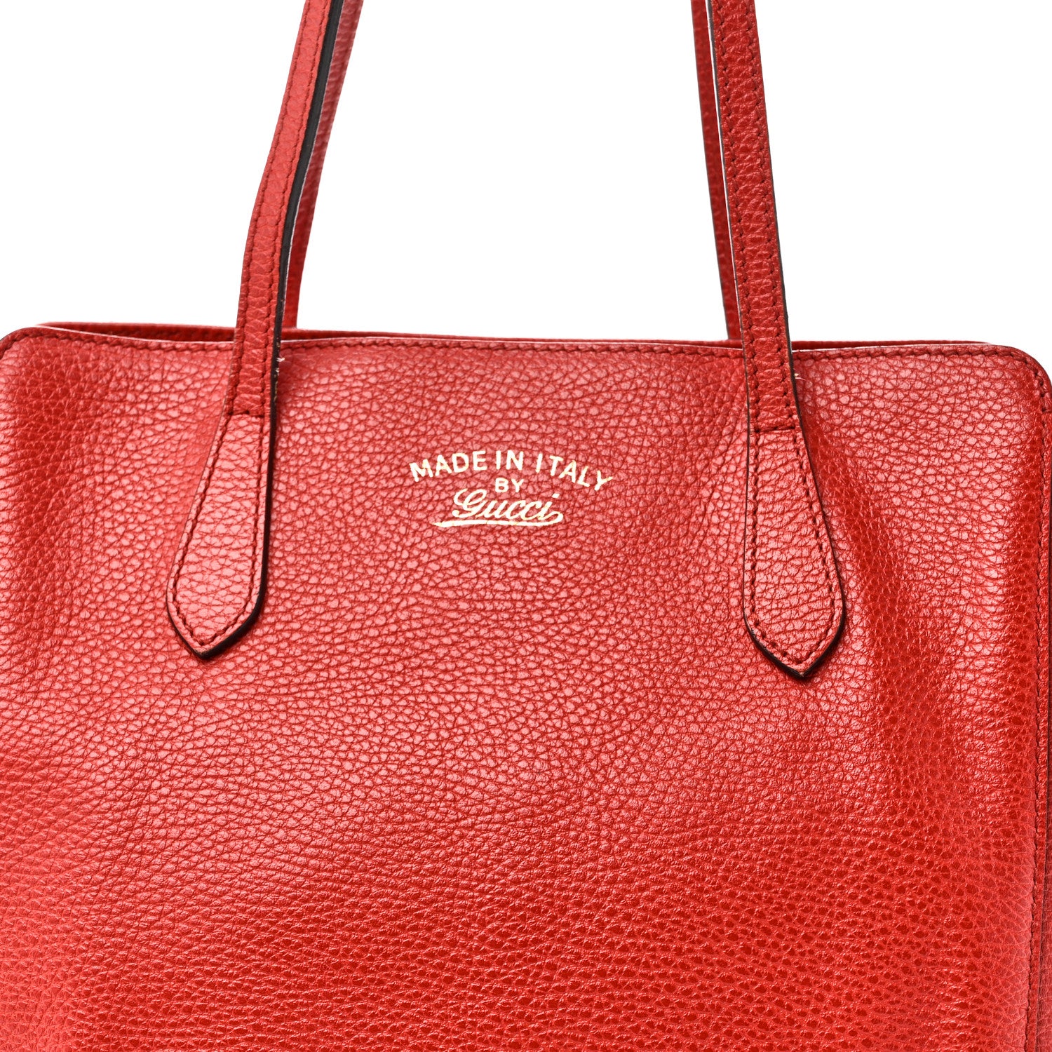 Gucci Dollar Calfskin Small Swing Tote Red 7 of 10