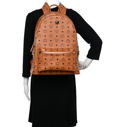 MCM Visetos Medium Side Studs Stark Backpack Cognac 3 of 10