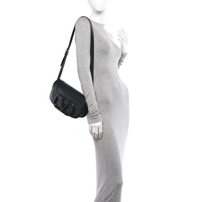 Valentino Garavani Calfskin Monochrome Medium Supervee Crossbody Bag Black 2 of 11