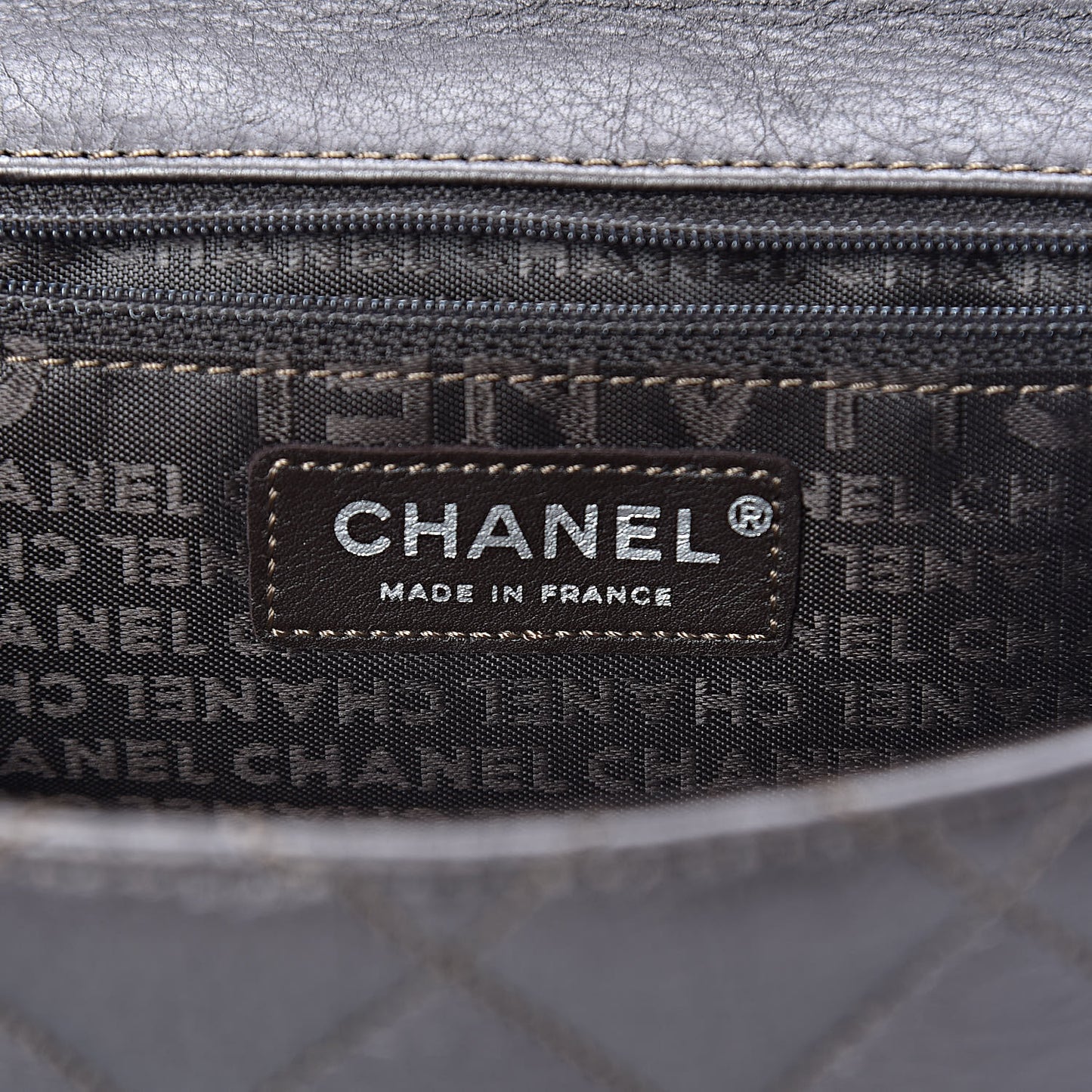 Deerskin Quilted East West Flap Brown