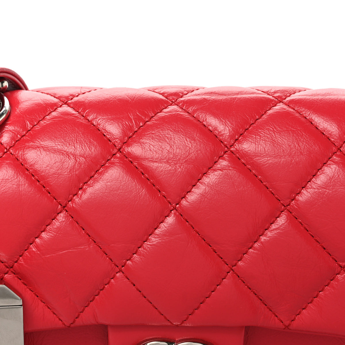 Chanel Aged Calfskin Quilted Express Zip Around Flap Red 8 of 10