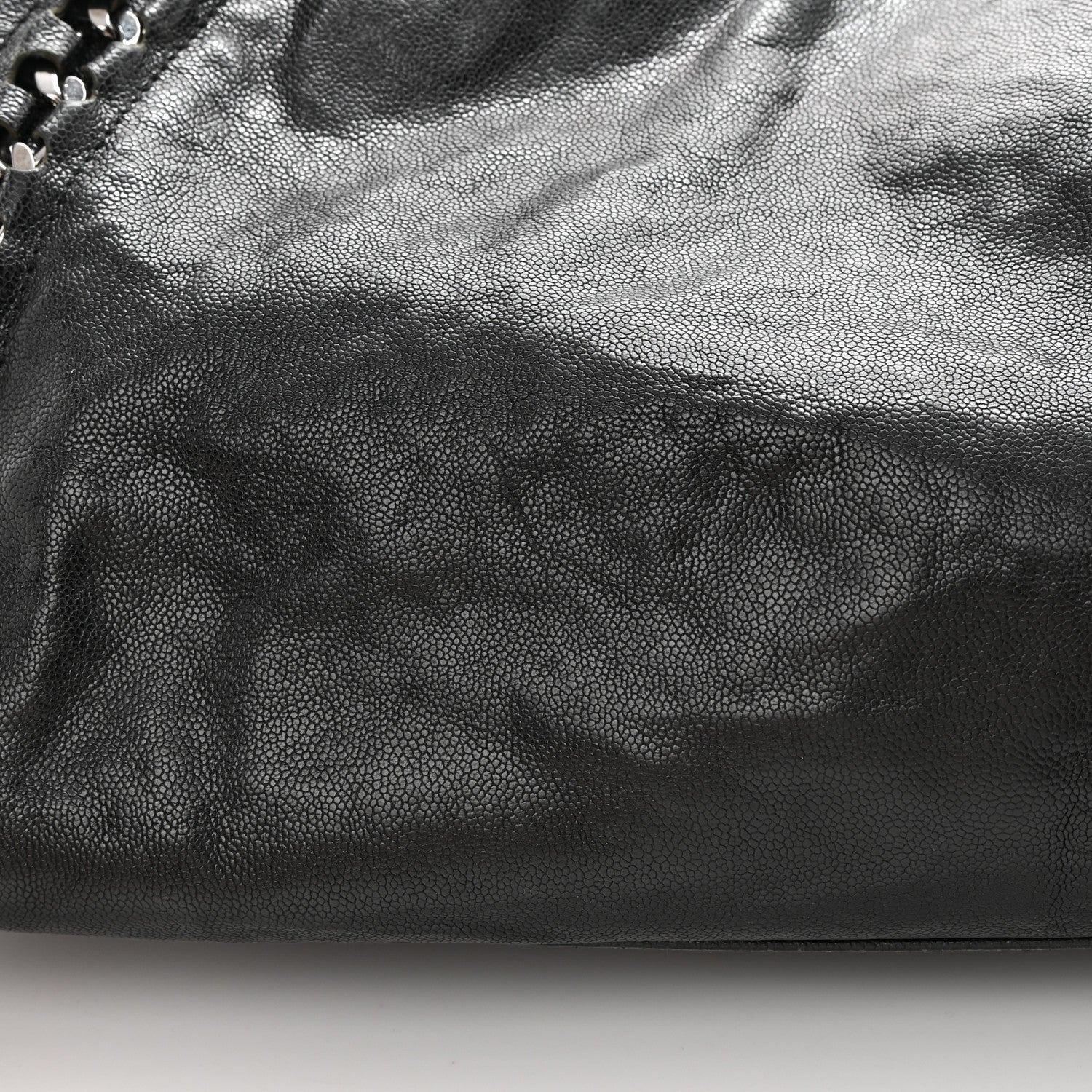 Chanel Glazed Calfskin East West Modern Chain Tote Black 17 of 22