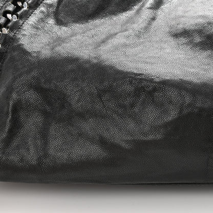 Chanel Glazed Calfskin East West Modern Chain Tote Black 17 of 22