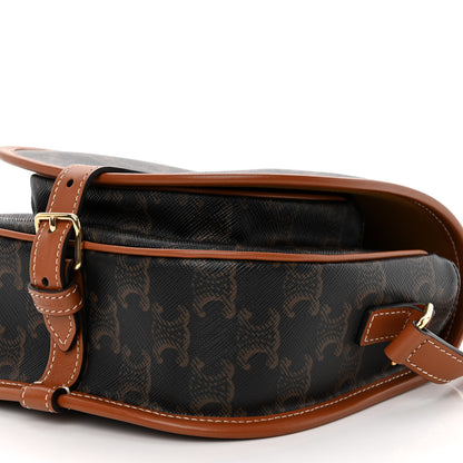 Celine Triomphe Canvas Medium Folco Bag Tan 9 of 9
