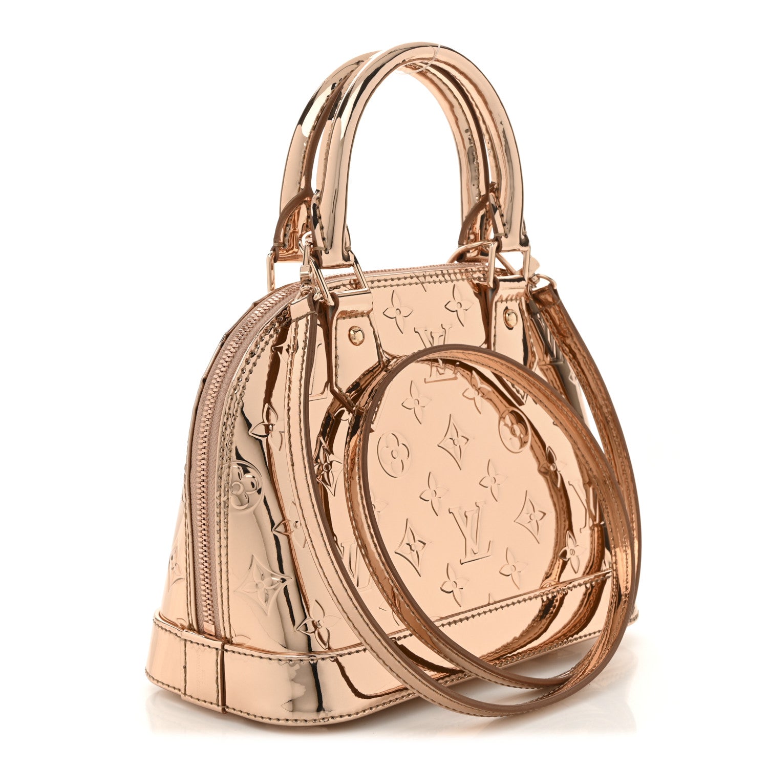 Louis Vuitton Monogram Miroir Alma BB Copper 3 of 9