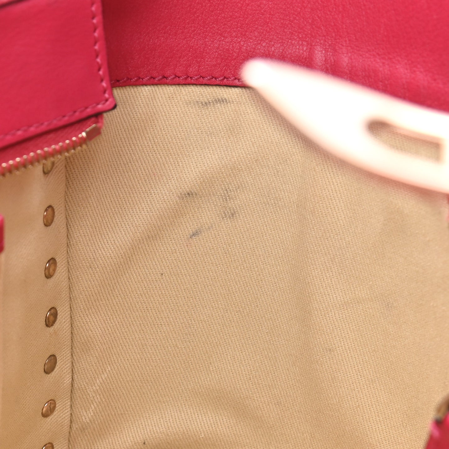 Vitello Small Rockstud Double Handle Tote Cyclamin