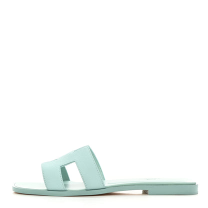 Hermes Epsom Oran Sandals 39 Vert Embrun 1 of 11