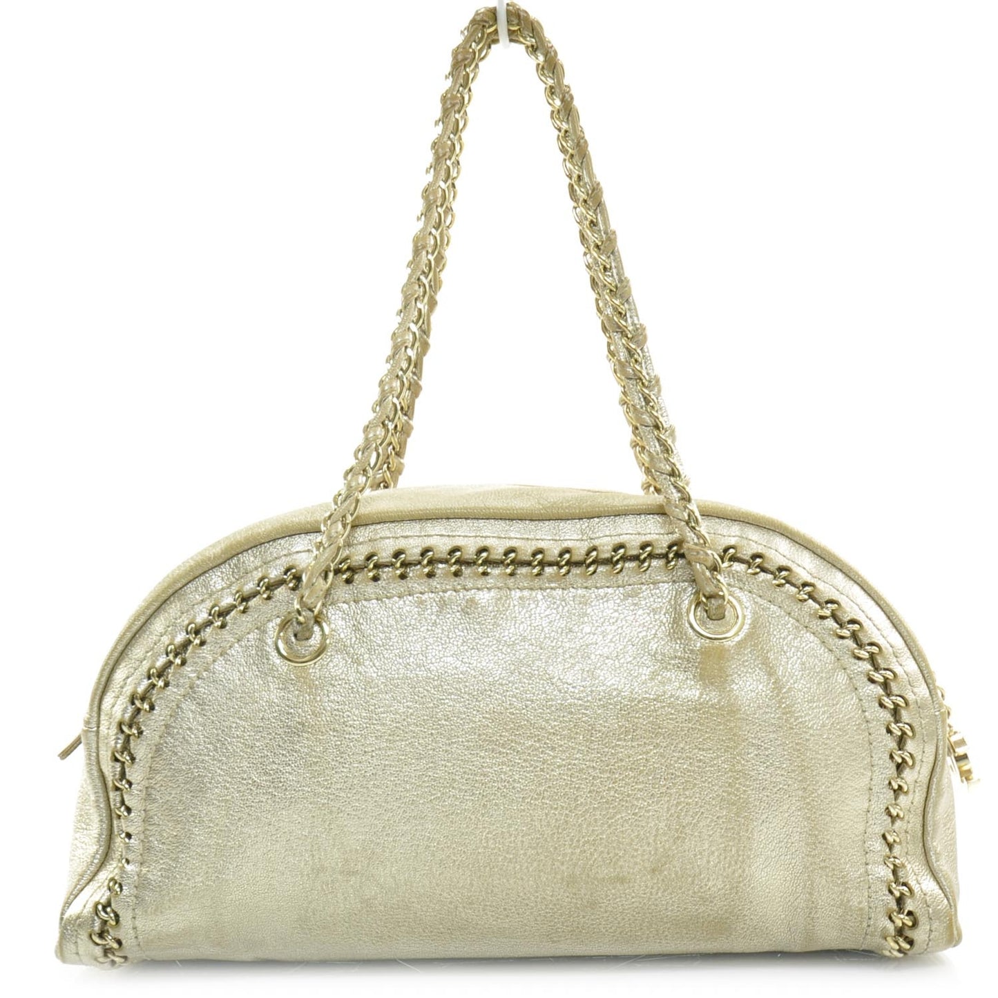 Luxe Ligne Medium Bowler Tote Metallic Gold
