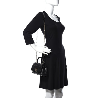 Chanel Caviar Quilted Extra Mini Coco Handle Flap Black 2 of 10