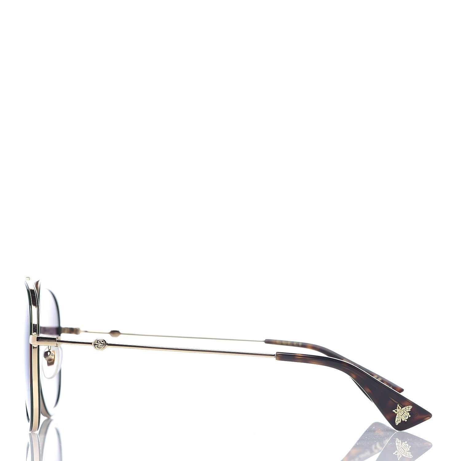 Gucci Web Aviator Sunglasses GG0062S Green Red 3 of 7
