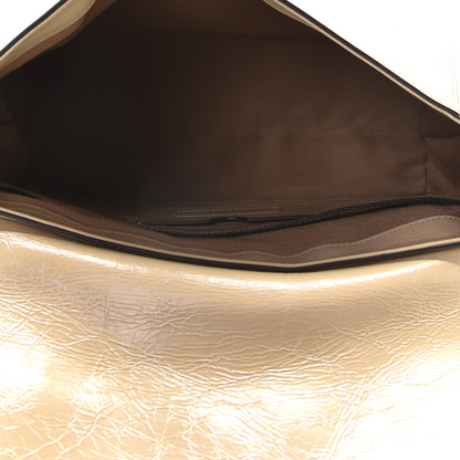 Givenchy Creased Patent Calfskin Medium ID Flap Beige 6 of 6