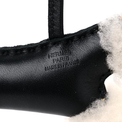 Hermes Milo Lambskin Shearling Budy Charm Black 3 of 3