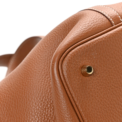 Hermes Taurillon Clemence Picotin Lock 22 MM Gold 9 of 12