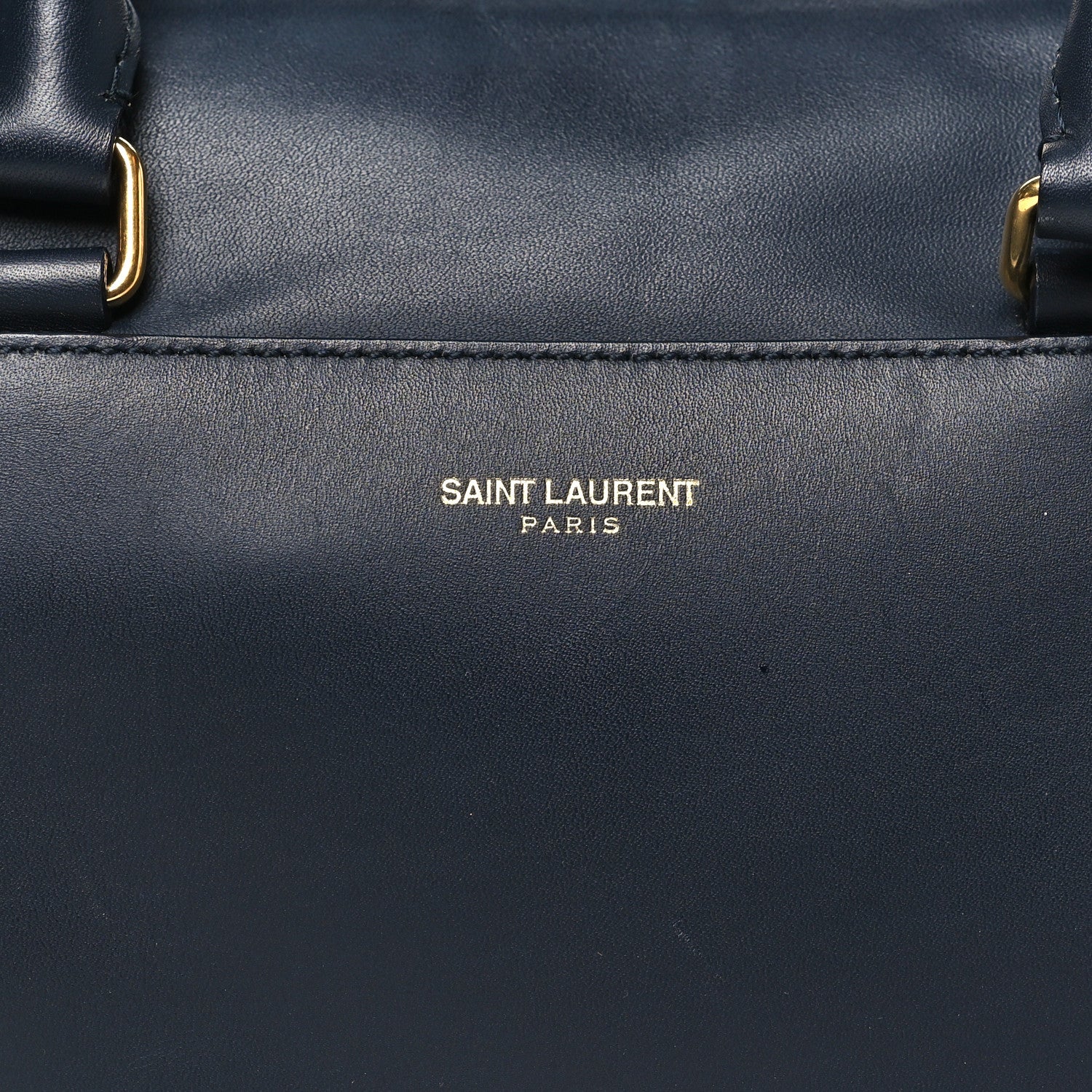 Saint Laurent Calfskin Classic Baby Duffle Navy Blue 8 of 10