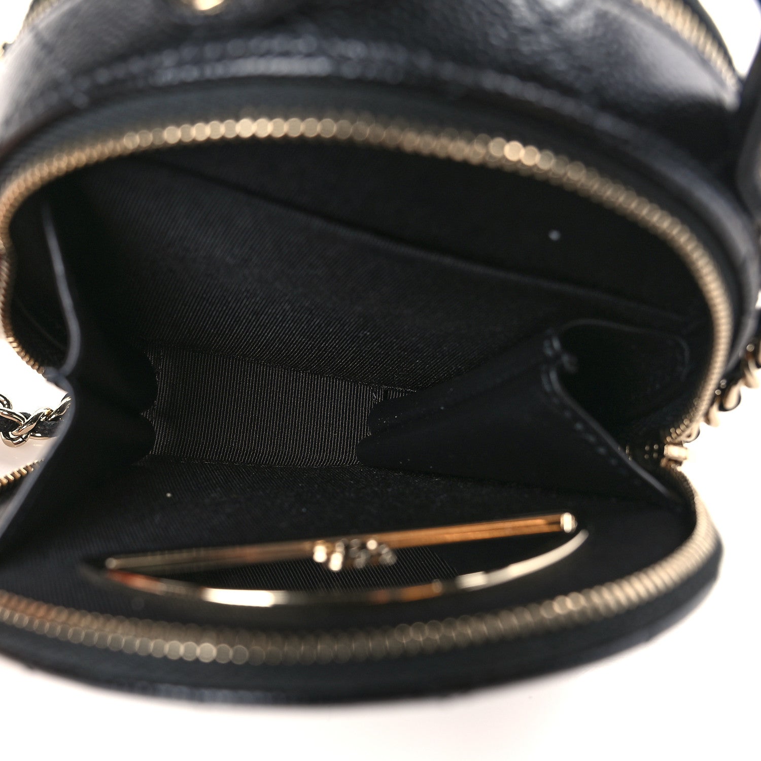 Chanel Caviar Quilted Round Handle With Care Vanity With Chain Black 6 of 10