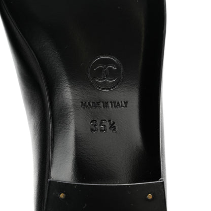 Chanel Lambskin Patent CC Cap Toe Ballerina Flats 35.5 Black 6 of 11