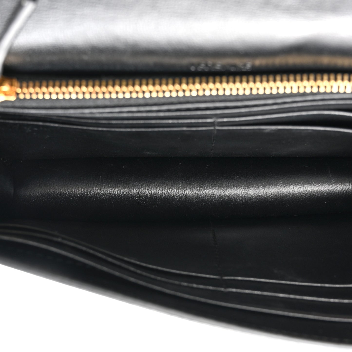 Calfskin Greca Goddess Wallet On Chain Black