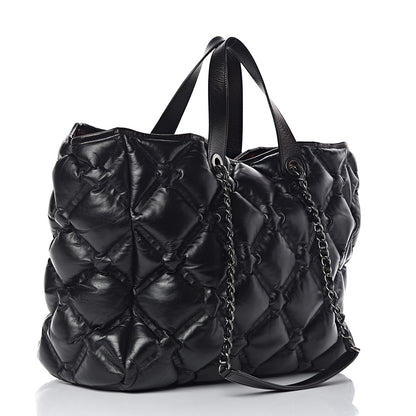 Chanel Calfskin Quilted Large Chesterfield Tote Black 4 of 12