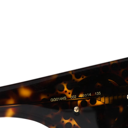 Gucci Acetate Crystal Oversize Hollywood Forever Sunglasses GG0144S Tortoiseshell 5 of 8
