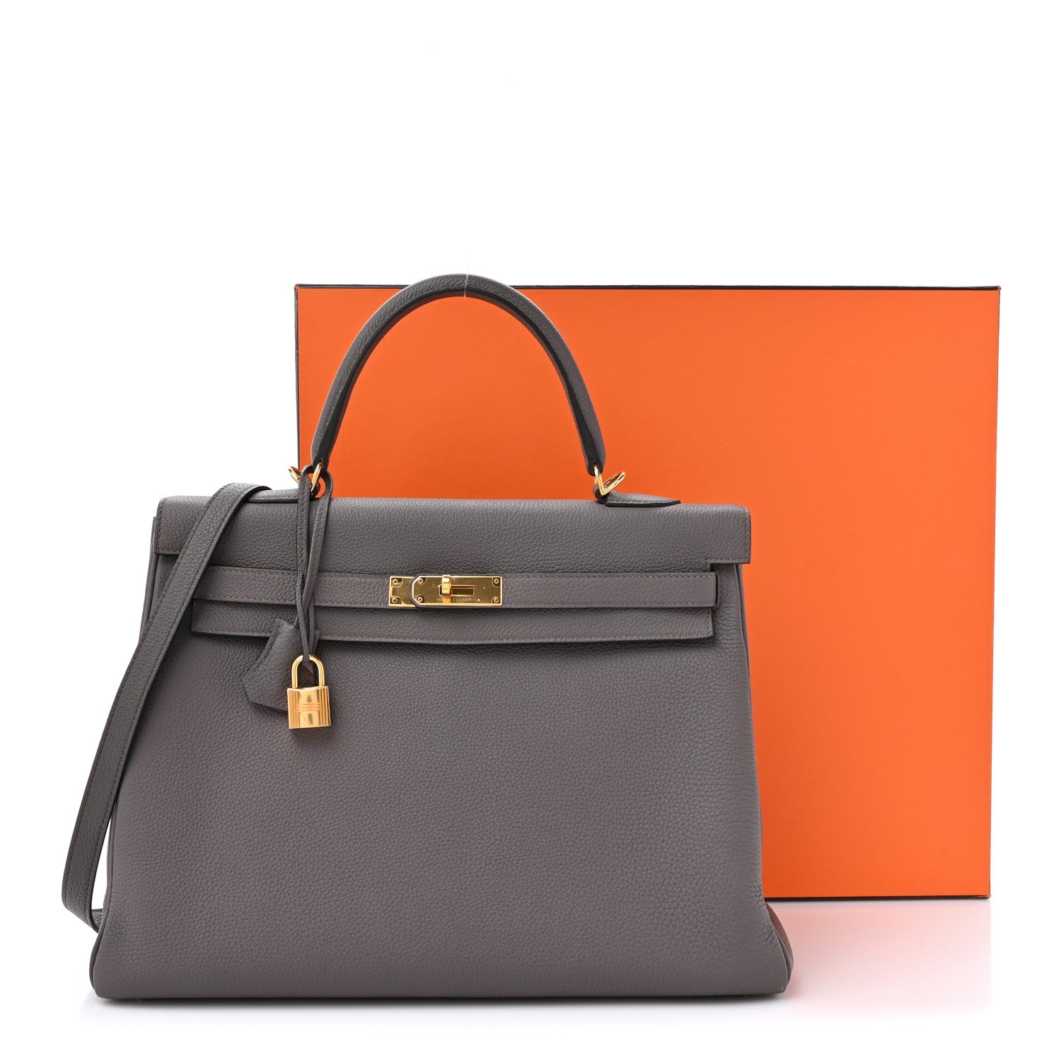 Hermes Togo Kelly Retourne 35 Etain 17 of 17
