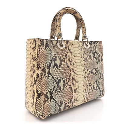 Christian Dior Snakeskin Large Lady Dior Beige 3 of 11