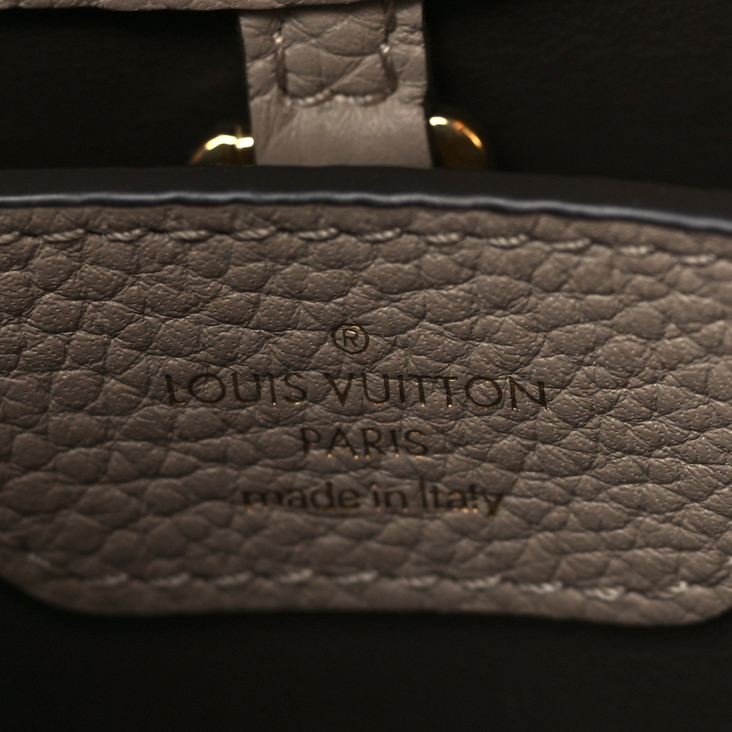 Louis Vuitton Taurillon Capucines BB Galet 6 of 10