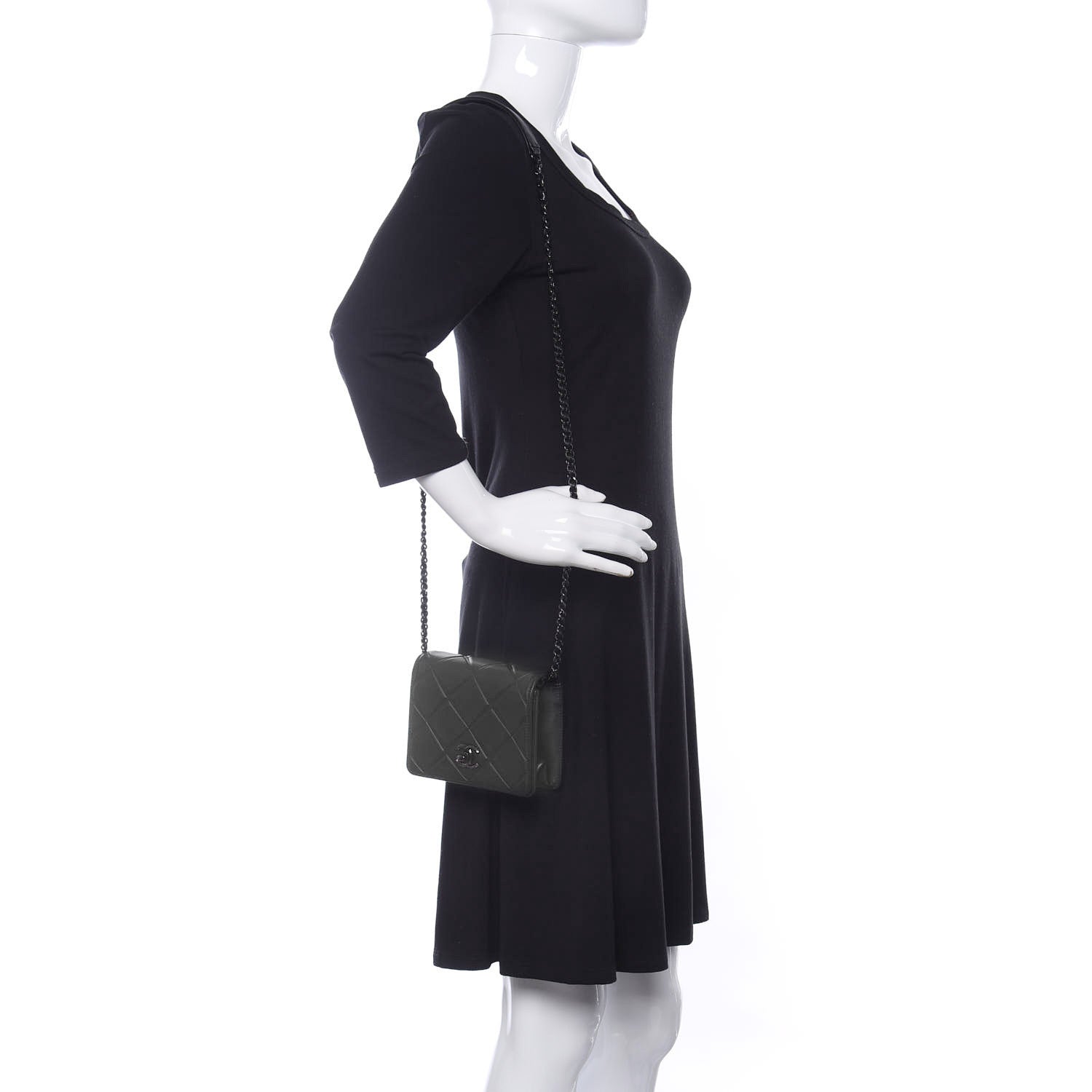 Chanel Calfskin Mini Propeller Flap Black 2 of 11