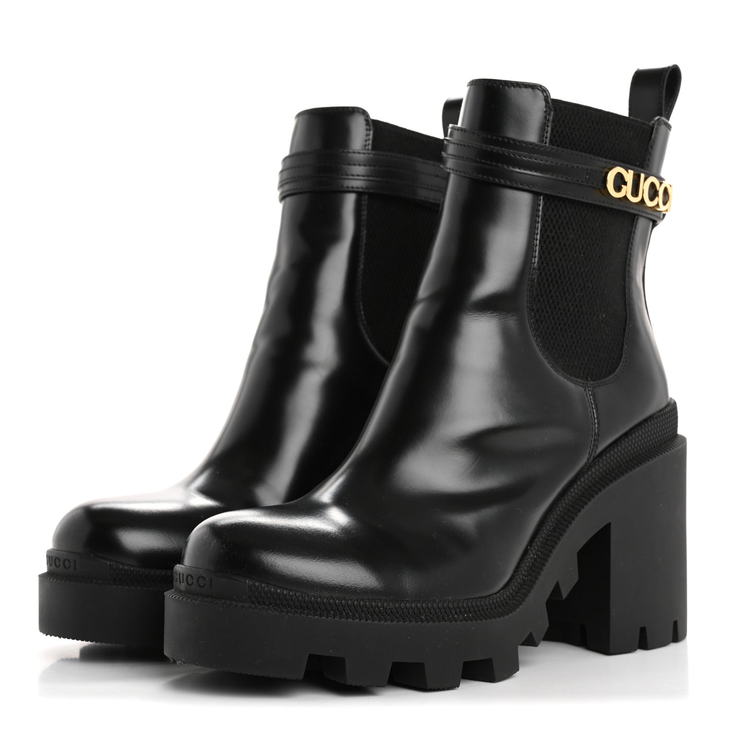 Magnum Calfskin Logo Ankle Boots 39.5 Black