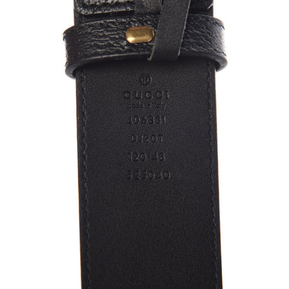 Gucci Textured Dollar Calfskin Double G 40mm Belt 120 48 Black 6 of 7