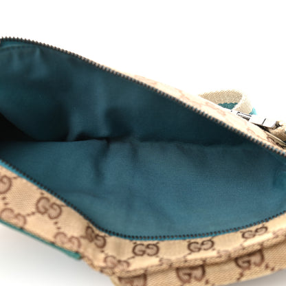 Gucci GG Monogram Web Double Pocket Belt Bag Turquoise 4 of 7