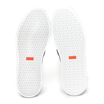Hermes Toile De Coton Calfskin Game Slip On Sneakers 43 Prunoir Black 5 of 7