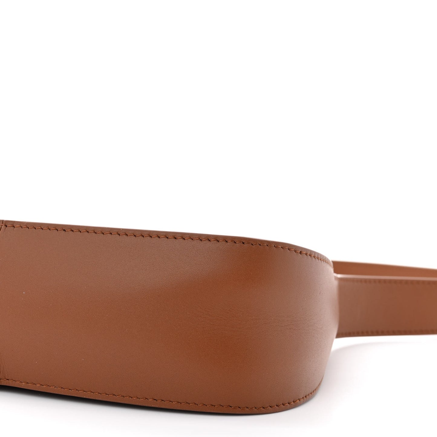 Smooth Calfskin Half Moon Shoulder Bag Chestnut