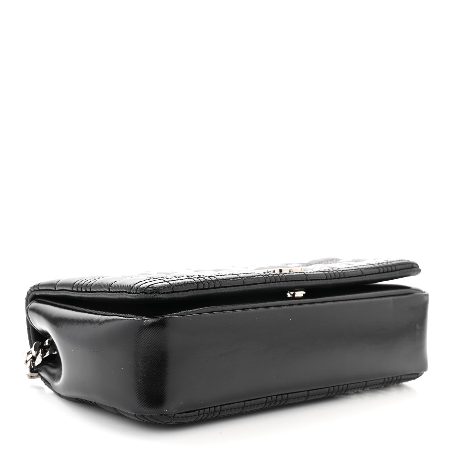 Burberry Patent Quilted Horseferry Print Small Lola Bag Black 4 of 13