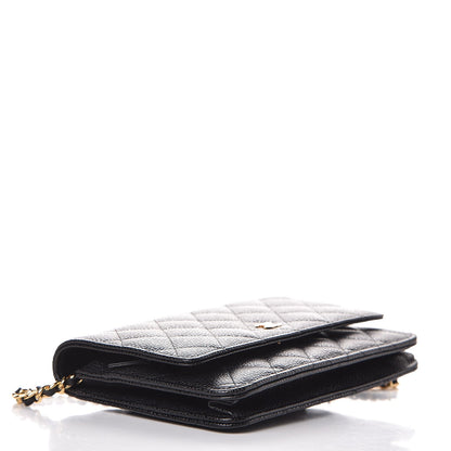 Chanel Caviar Quilted Wallet On Chain WOC Black 4 of 9