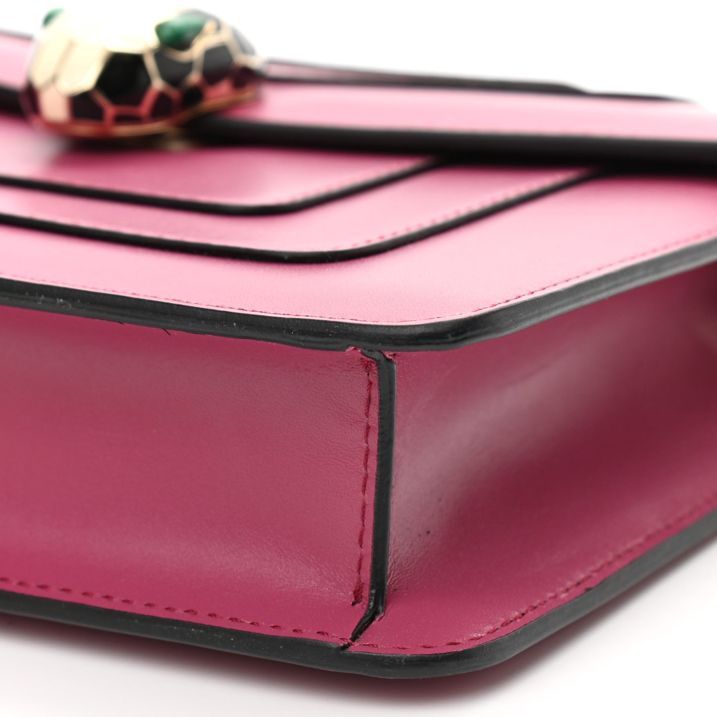 Calfskin Small Serpenti Forever Snake Strap Crossbody Bag Pink