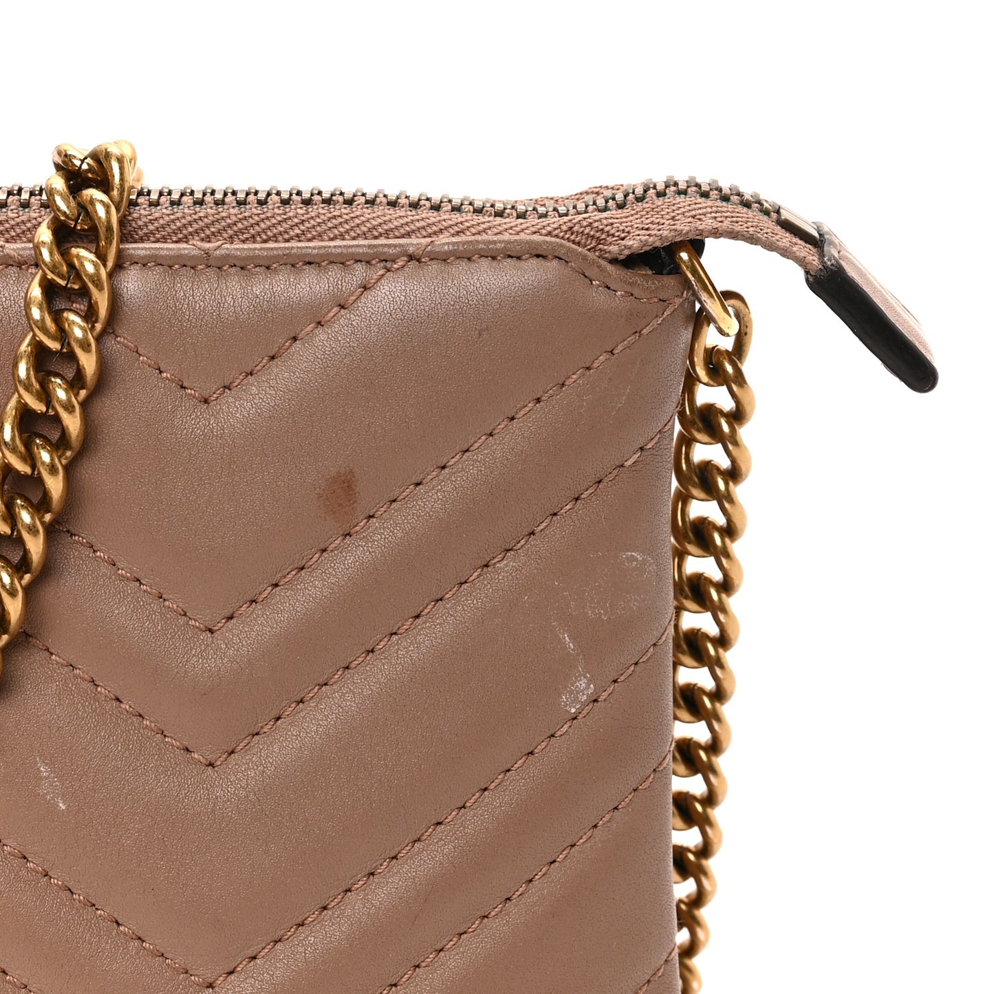 Calfskin Matelasse Mini GG Marmont Chain Bag Porcelain Rose