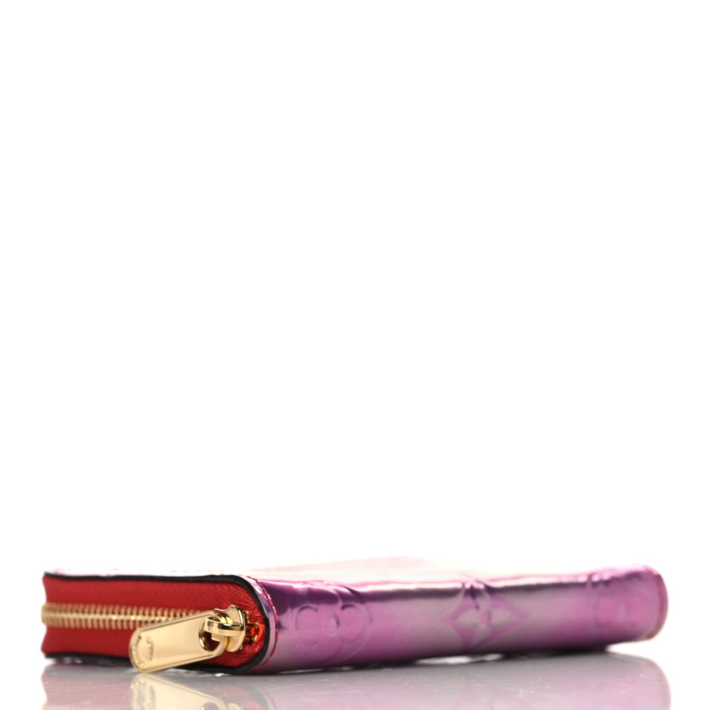 Metallic Vernis Degrade Zippy Coin Purse Pink Red