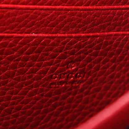 Gucci Calfskin GG Marmont Chain Wallet Vulcanic Red 6 of 11