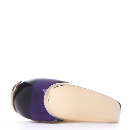 Bulgari 18K Yellow Gold Amethyst Tronchetto Ring 50 5.25 3 of 6
